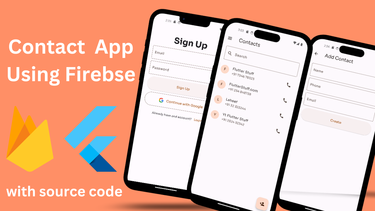 contact app using firebase in flutter