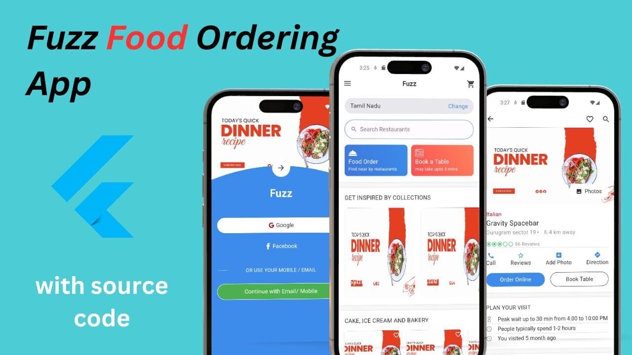 Fuzz Food Odering App using Flutter