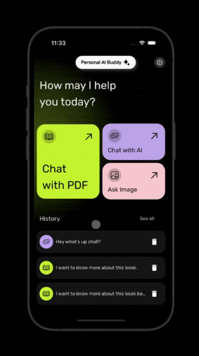 chat with pdf flutter app using ai