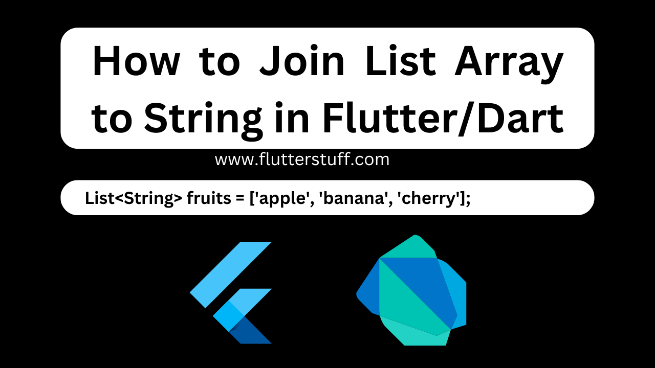 list array to string in flutter