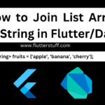 list array to string in flutter