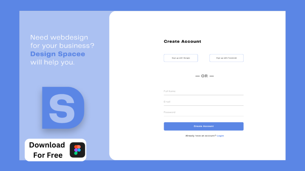 Login Signup Website design