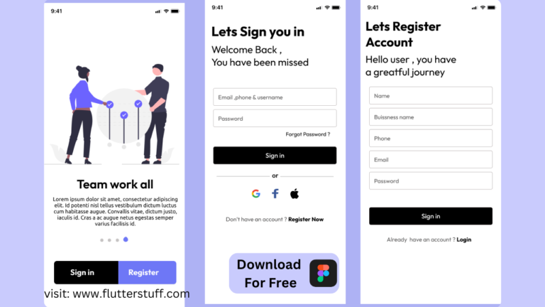 Free Login Signup Design UI in 2025 - Flutter Stuff